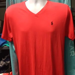 RALPH LAUREN POLO MENS MED. TEE. RED